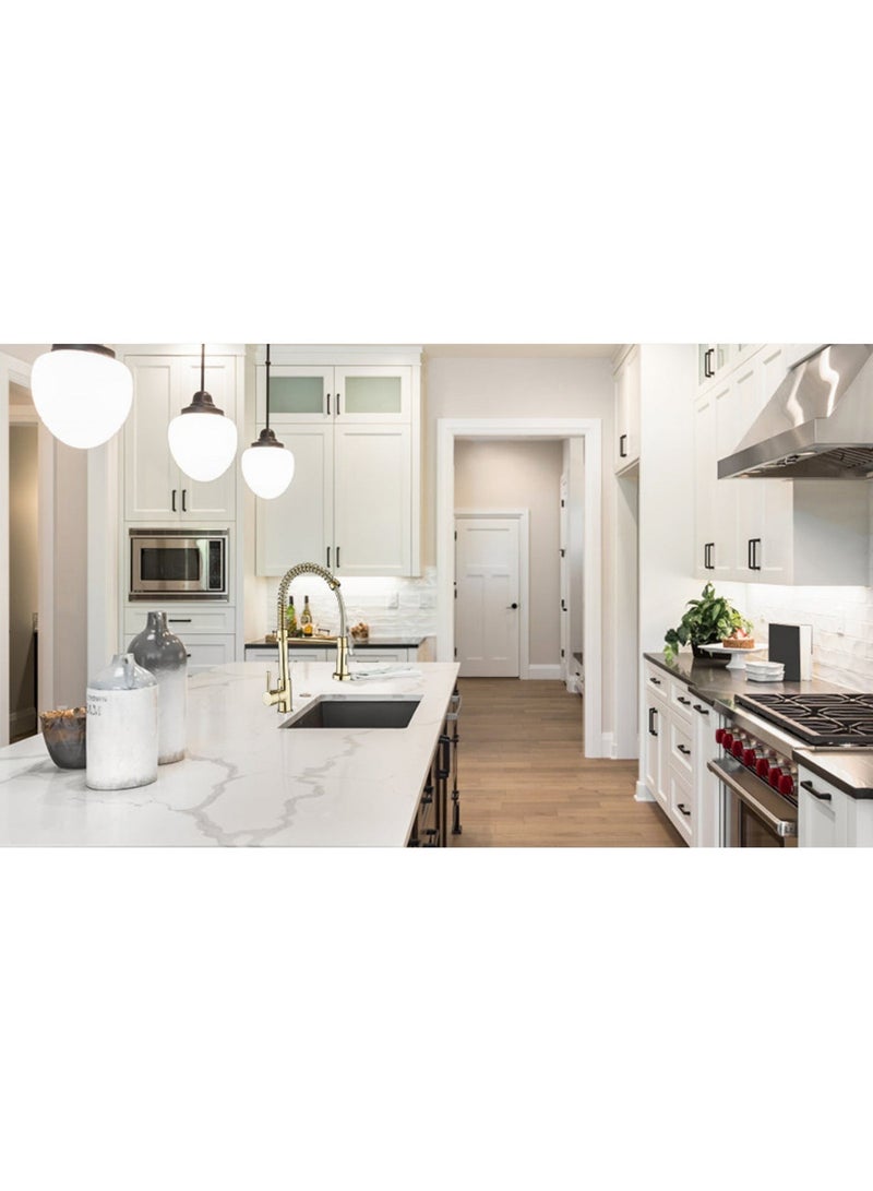 Faucet 360° Rotatable Kitchen Mixer Taps Kitchen Faucet with 2 Spray Types Extendable Spiral Spring Faucet Kitchen Sink Faucet Dishwasher Rotatable Golden - Image 3